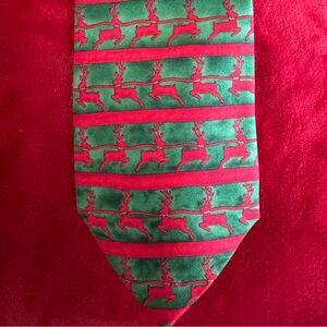 Vintage Alynn Neckwear Silk Reindeer Tie